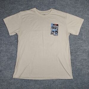 Fresh Laundry JAPAN Tokyo Racing Club Graphic Two-Sided T-Shirt Size XL Beige